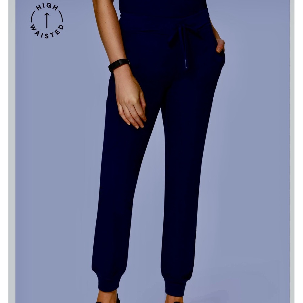Mandala Scrubs Navy Blue High Waist Joggers Size Performance Size Smal